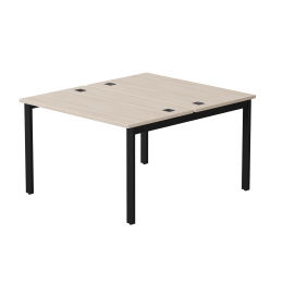 Бенч-система на 2 места Everprof EVO на металлокаркасе 1180х670(1370)x755 Дуб Соната/Черный