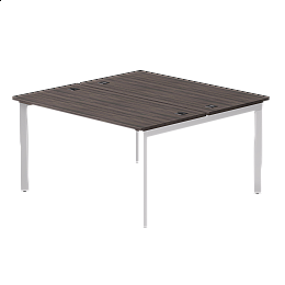 Бенч-система на 2 места Everprof EVO на металлокаркасе 1380х670(1370)x755 опоры 45гр Дуб Пасадена/Белый