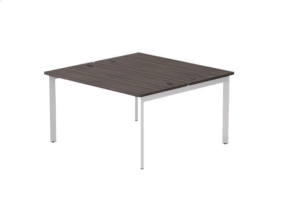 Бенч-система на 2 места Everprof EVO на металлокаркасе 1380х670(1370)x755 опоры 45гр Дуб Пасадена/Белый