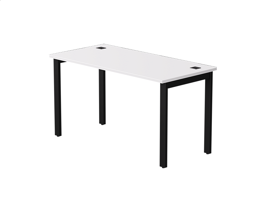 Стол прямой Everprof EVO на металлокаркасе 1380х670х755 мм Белый/Черный