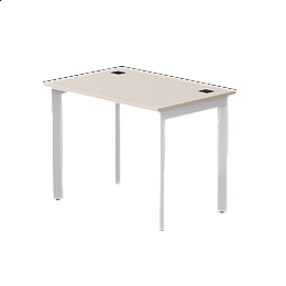 Стол прямой Everprof EVO на металлокаркасе 980х670х755 мм опоры 45гр Кашемир/Белый