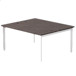 Бенч-система на 2 места Everprof EVO на металлокаркасе 1580х670(1370)x755 опоры 45гр Дуб Пасадена/Белый