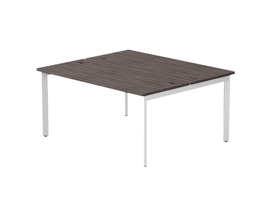 Бенч-система на 2 места Everprof EVO на металлокаркасе 1580х670(1370)x755 опоры 45гр Дуб Пасадена/Белый