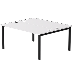 Бенч-система на 2 места Everprof EVO на металлокаркасе 1580х670(1370)x755 Белый/Черный