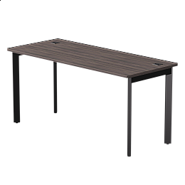 Стол прямой Everprof EVO на металлокаркасе 1580х670х755 мм опоры 45гр Дуб Пасадена/Черный