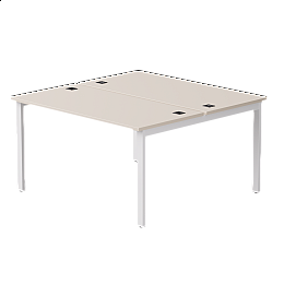 Бенч-система на 2 места Everprof EVO на металлокаркасе 1380х670(1370)x755 Кашемир/Белый