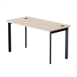 Стол прямой Everprof EVO на металлокаркасе 1380х670х755 мм опоры 45гр Дуб Соната/Черный