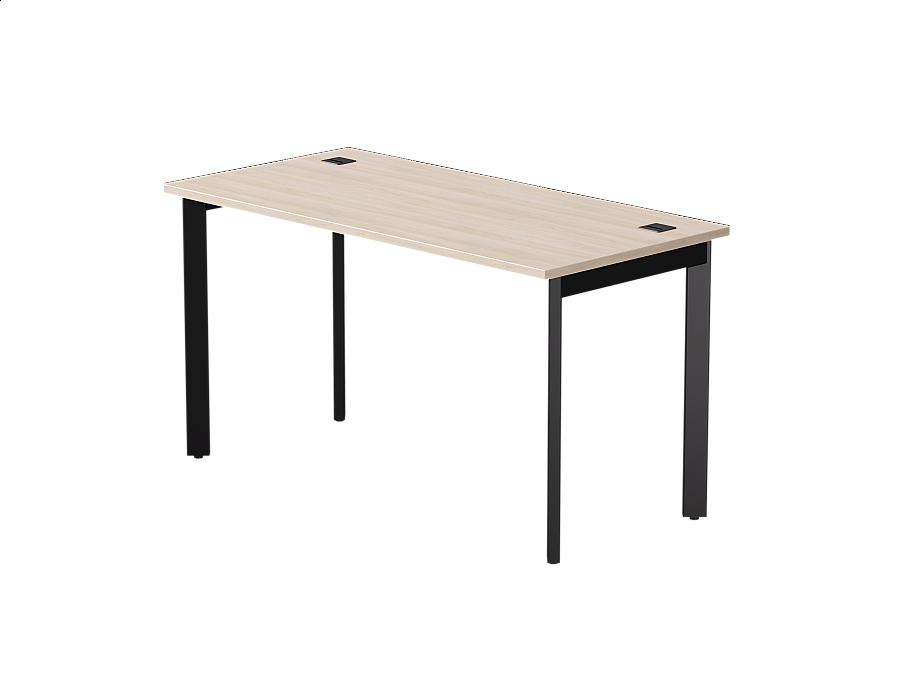 Стол прямой Everprof EVO на металлокаркасе 1380х670х755 мм опоры 45гр Дуб Соната/Черный