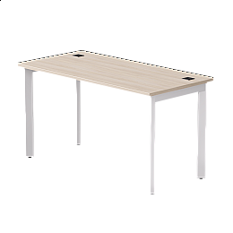 Стол прямой Everprof EVO на металлокаркасе 1380х670х755 мм опоры 45гр Дуб Соната/Белый