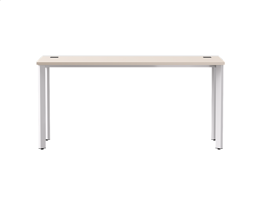Стол прямой Everprof EVO на металлокаркасе 1580х670х755 мм опоры 45гр Кашемир/Белый