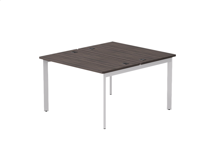 Бенч-система на 2 места Everprof EVO на металлокаркасе 1180х670(1370)x755 опоры 45гр Дуб Пасадена/Белый