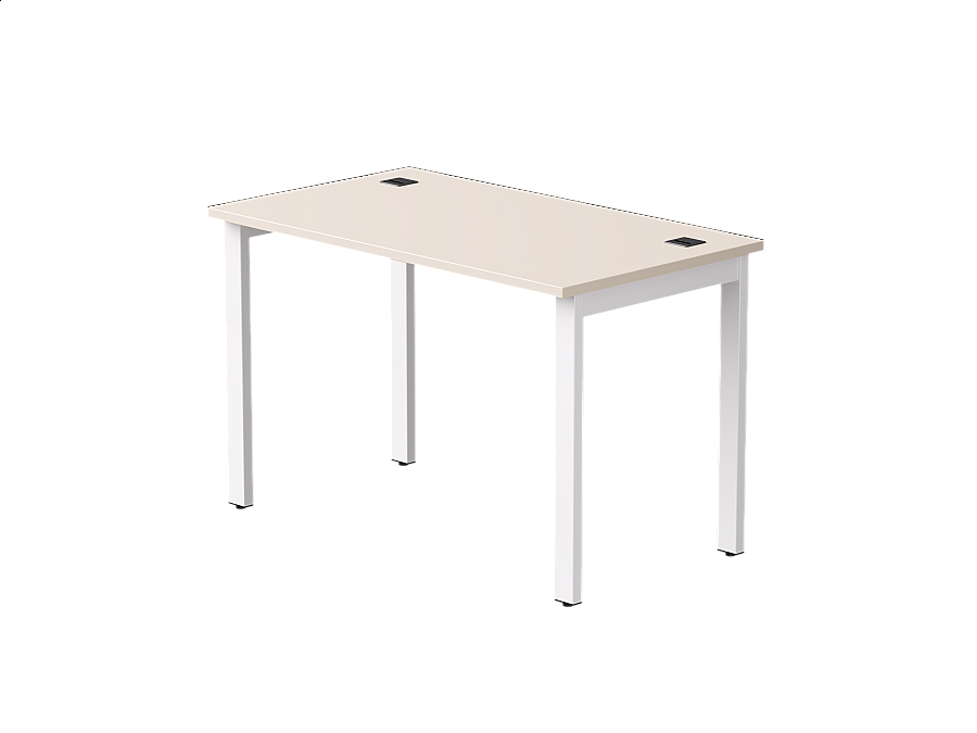 Стол прямой Everprof EVO на металлокаркасе 1180х670х755 мм Кашемир/Белый