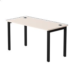 Стол прямой Everprof EVO на металлокаркасе 1380х670х755 мм Кашемир/Черный