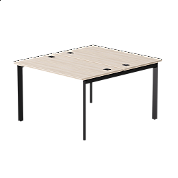 Бенч-система на 2 места Everprof EVO на металлокаркасе 1180х670(1370)x755 опоры 45гр Дуб Соната/Черный