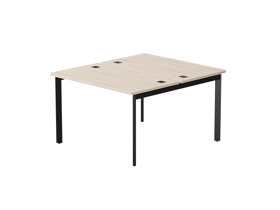 Бенч-система на 2 места Everprof EVO на металлокаркасе 1180х670(1370)x755 опоры 45гр Дуб Соната/Черный