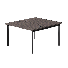 Бенч-система на 2 места Everprof EVO на металлокаркасе 1180х670(1370)x755 опоры 45гр Дуб Пасадена/Черный