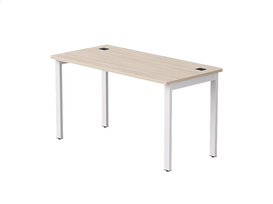Стол прямой Everprof EVO на металлокаркасе 1380х670х755 мм Дуб Соната/Белый