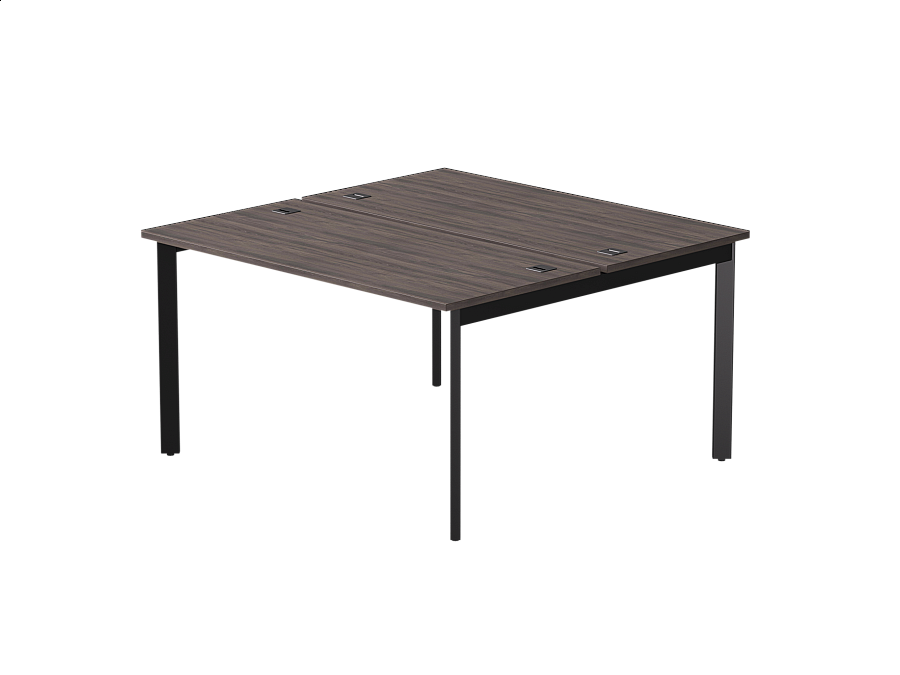 Бенч-система на 2 места Everprof EVO на металлокаркасе 1380х670(1370)x755 опоры 45гр Дуб Пасадена/Черный