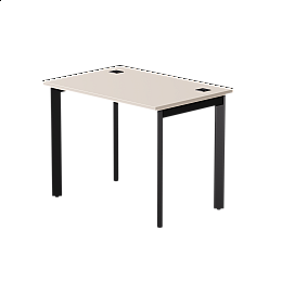 Стол прямой Everprof EVO на металлокаркасе 980х670х755 мм опоры 45гр Кашемир/Черный