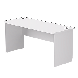 Стол прямой Everprof EVO опоры ЛДСП 1580х670х755 мм Белый