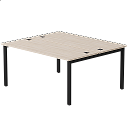 Бенч-система на 2 места Everprof EVO на металлокаркасе 1580х670(1370)x755 Дуб Соната/Черный