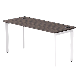 Стол прямой Everprof EVO на металлокаркасе 1580х670х755 мм опоры 45гр Дуб Пасадена/Белый