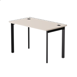 Стол прямой Everprof EVO на металлокаркасе 1180х670х755 мм опоры 45гр Кашемир/Черный