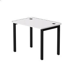 Стол прямой Everprof EVO на металлокаркасе 980х670х755 мм Белый/Черный