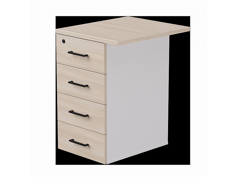 Тумба приставная Everprof EVO с топом 510х600×755 Белый/Дуб Соната