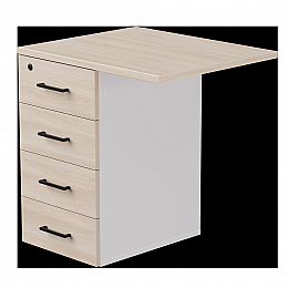 Тумба приставная Everprof EVO с топом 710х600×755 Белый/Дуб Соната