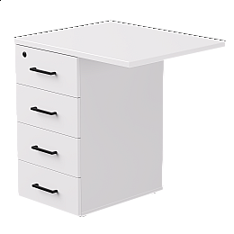 Тумба приставная Everprof EVO с топом 710х600×755 Белый