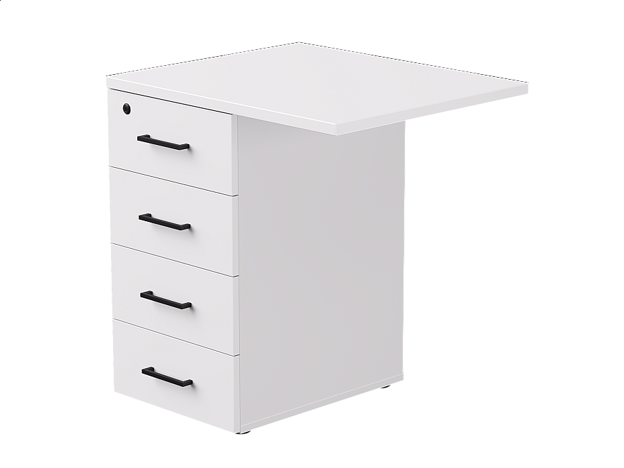 Тумба приставная Everprof EVO с топом 710х600×755 Белый