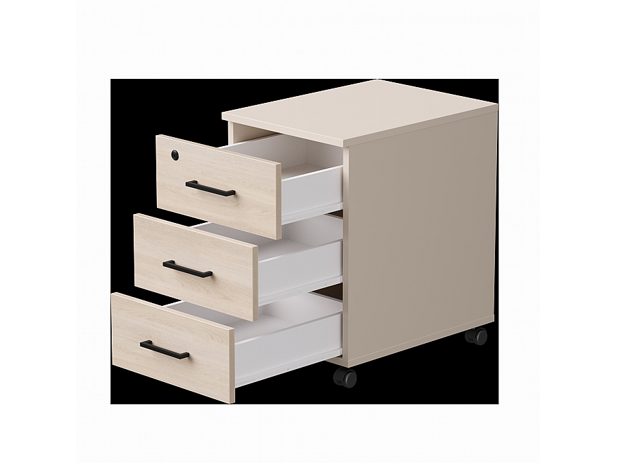 Тумба мобильная Everprof EVO 406х540х608 Кашемир/Кашемир/Дуб Соната