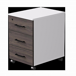 Тумба мобильная Everprof EVO 406х540х608 Белый/Белый/Дуб Пасадена