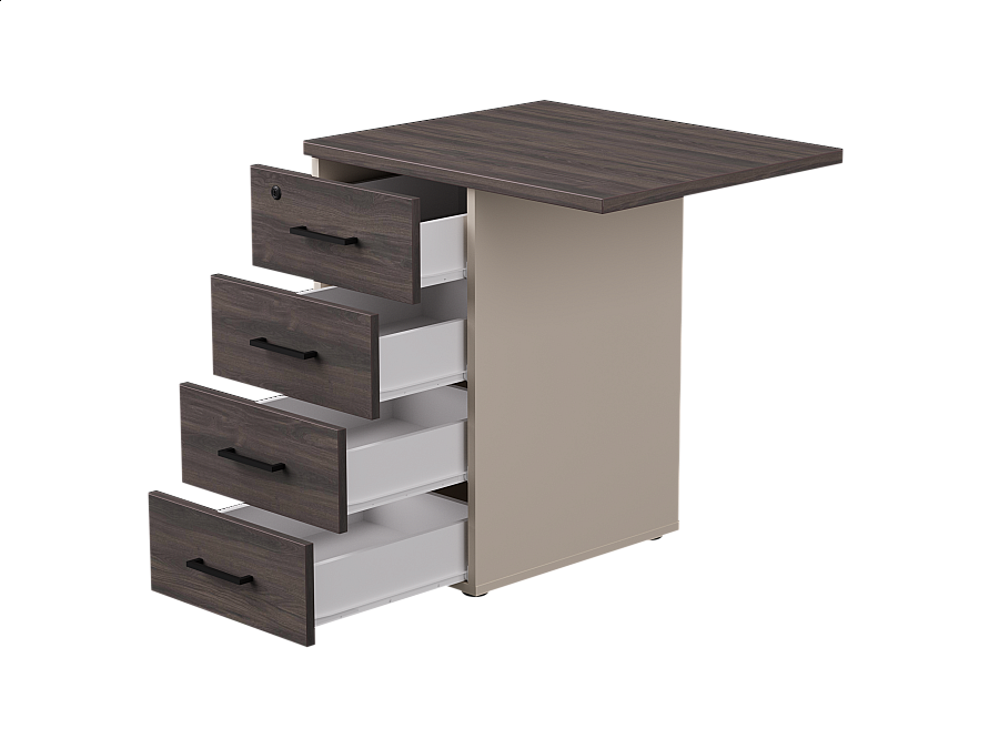 Тумба приставная Everprof EVO с топом 710х600×755 Кашемир/Дуб Пасадена