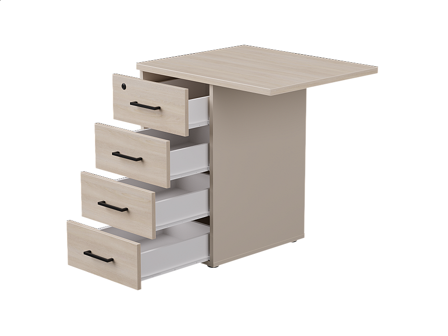 Тумба приставная Everprof EVO с топом 710х600×755 Кашемир/Дуб Соната