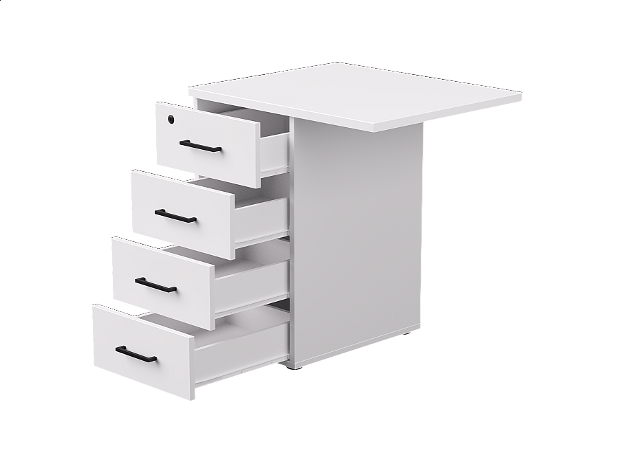 Тумба приставная Everprof EVO с топом 710х600×755 Белый