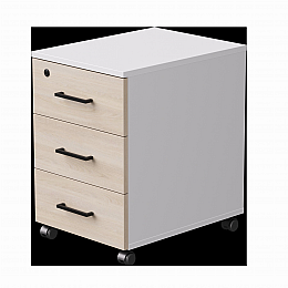 Тумба мобильная Everprof EVO 406х540х608 Белый/Белый/Дуб Соната