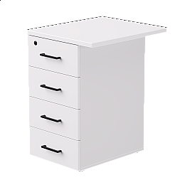 Тумба приставная Everprof EVO с топом 510х600×755 Белый