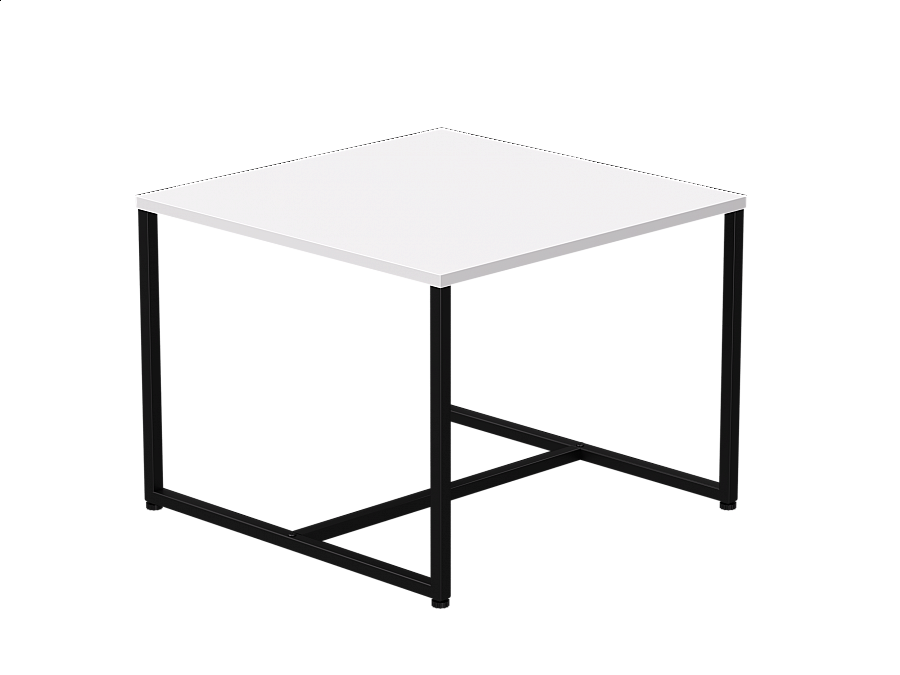 Стол журнальный Everprof EVO 604х604х460 Белый/Черный