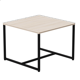 Стол журнальный Everprof EVO 604х604х460 Дуб Соната/Черный