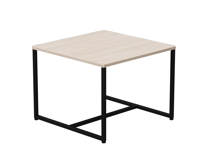 Стол журнальный Everprof EVO 604х604х460 Дуб Соната/Черный