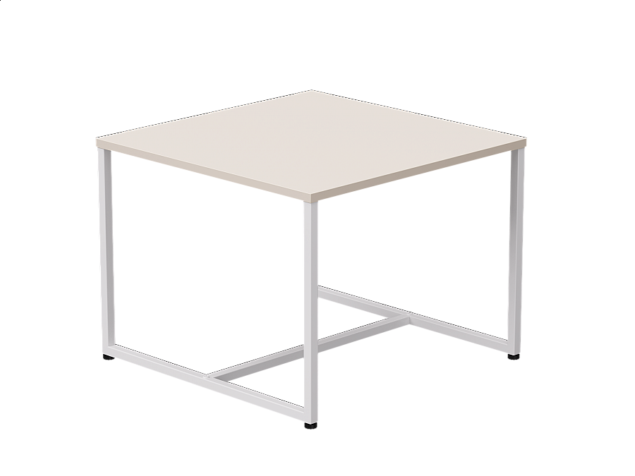 Стол журнальный Everprof EVO 604х604х460 Кашемир/Белый