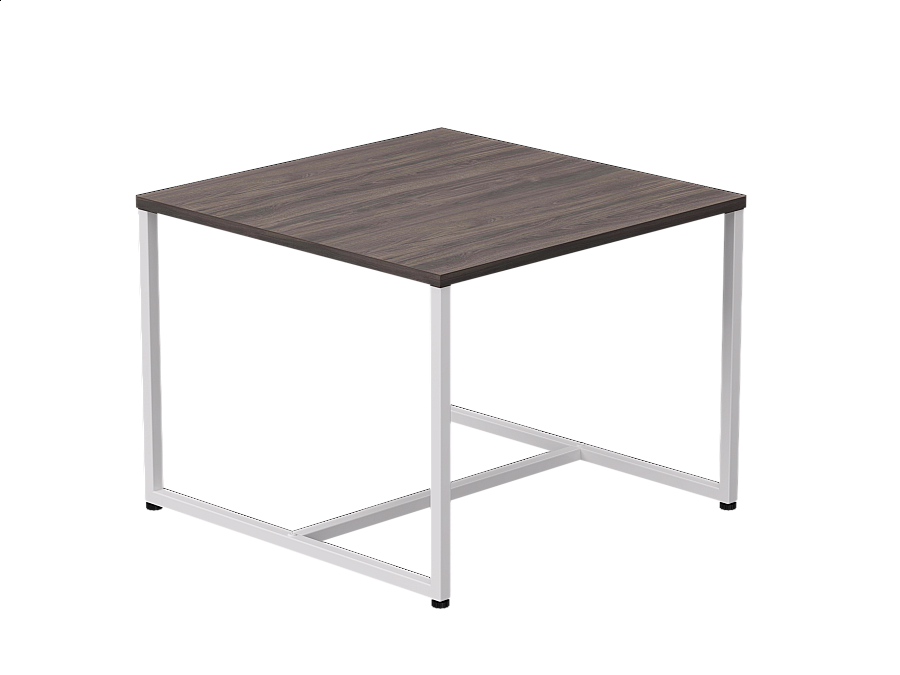 Стол журнальный Everprof EVO 604х604х460 Дуб Пасадена/Белый