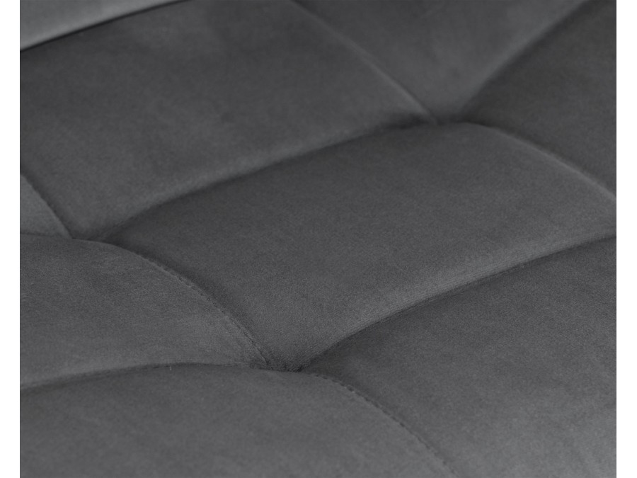 Стул барный DOBRIN TAILOR BLACK, серый велюр (MJ9-75)