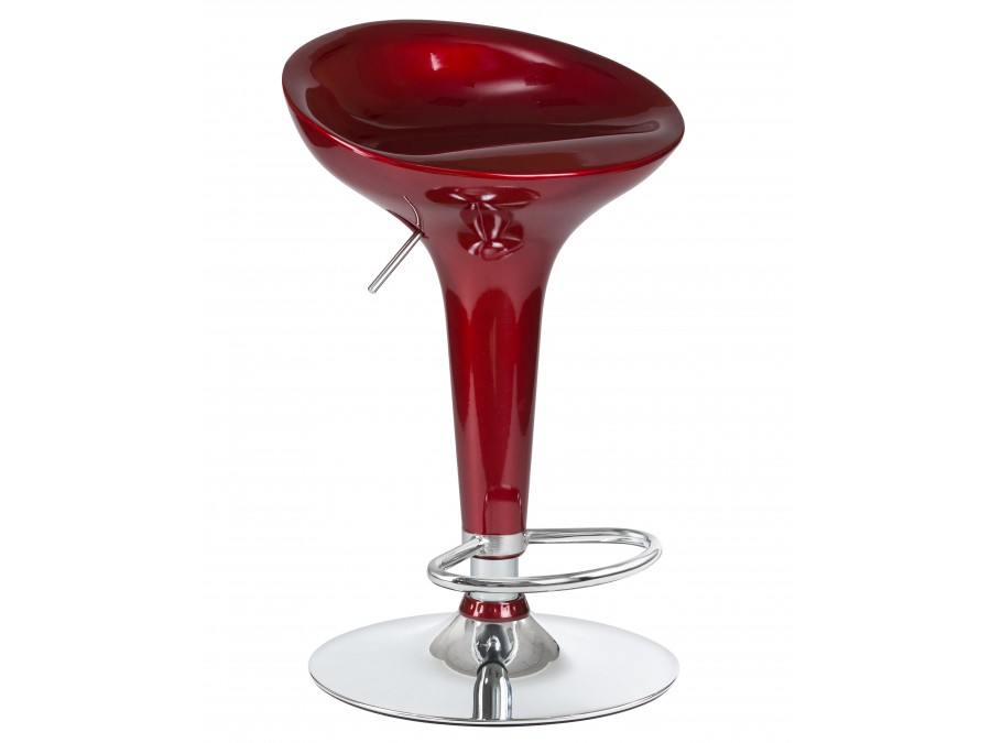 Стул барный DOBRIN BOMBA, бордовый металлик