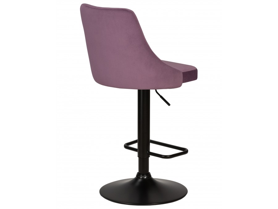 Набор 2 шт Стул барный DOBRIN JOSEPH BLACK, пудрово-сиреневый велюр (MJ9-52)