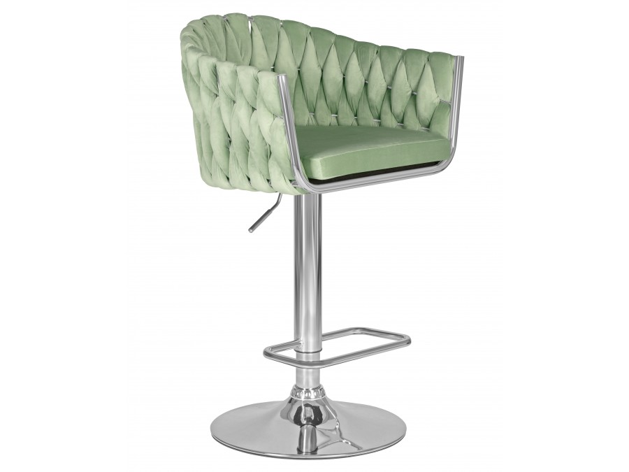 Стул барный DOBRIN MARCEL, пудрово-мятный велюр (MJ9-87)