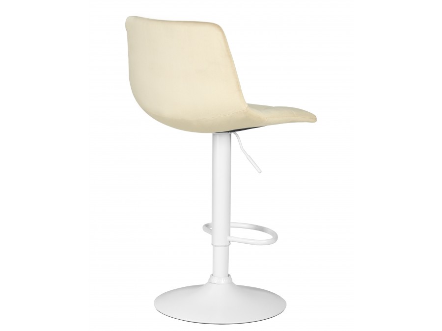 Стул барный DOBRIN TAILOR WHITE, бежевый велюр (MJ9-10)