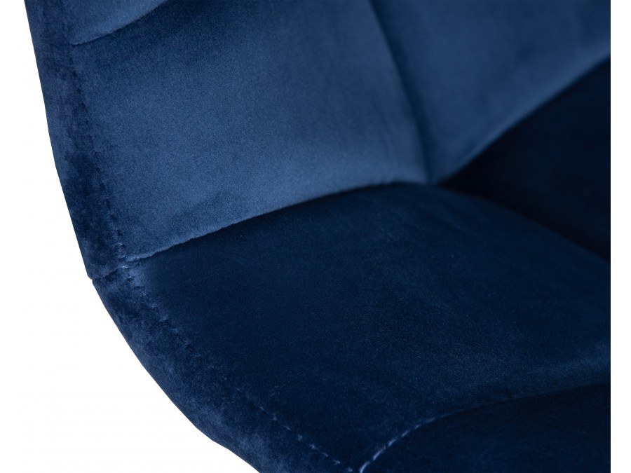 Стул барный DOBRIN TAILOR WHITE, синий велюр (MJ9-117)